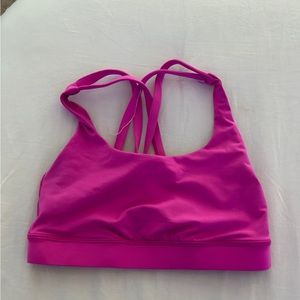 lululemon energy bra pow pink!
